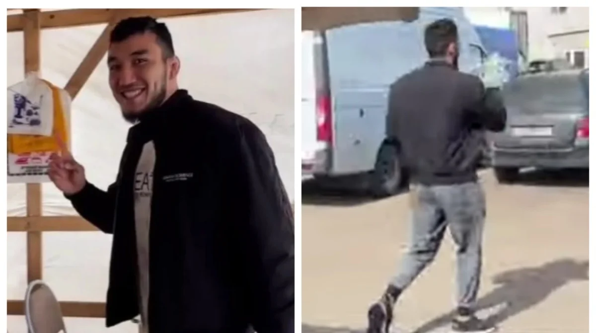 Әлем чемпионы Ризабек Айтмұхан базарда жүк тасып жүр (ВИДЕО)