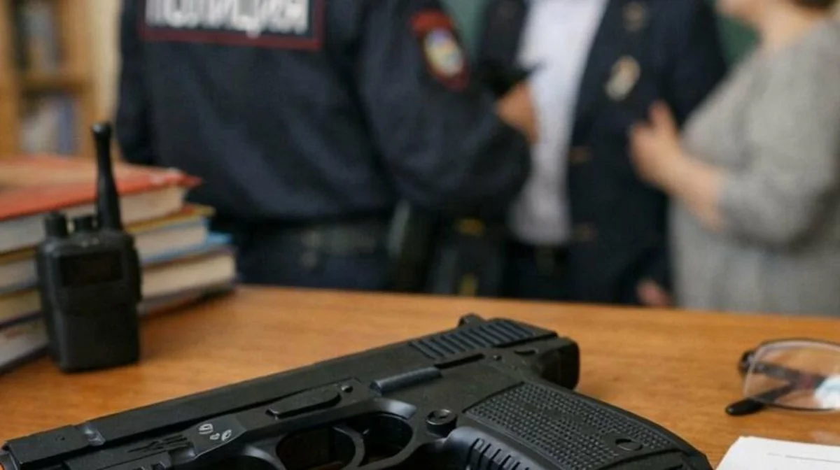 Петропавлда мектептердің біріне оқушы тапанша алып келген