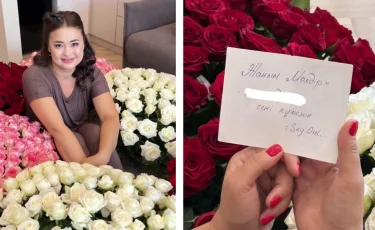 «Жаным Мөлдір, сені күтемін!»: Қабатовтың әйеліне бейтаныс жігіт гүл жіберіп, кездесуге шақырды (ВИДЕО)