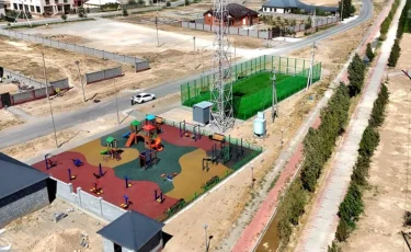 Түркістанда жаңа ойын және спорт алаңдары пайдалануға берілді