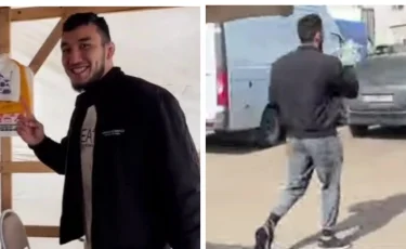 Әлем чемпионы Ризабек Айтмұхан базарда жүк тасып жүр (ВИДЕО)