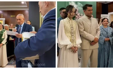 Жанболат пен Жазира құдаларына қалың малға 10 млн теңге берді