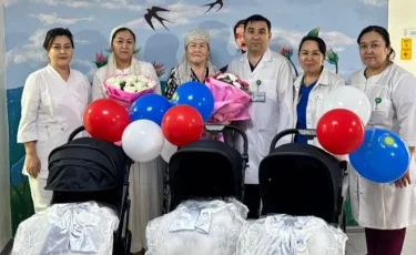 Түркістанда 41 жастағы әйел үшемді дүниеге әкелді