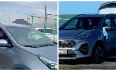 Алматинец заехал на автомобиле в воду Балхаша рядом с купающимися детьми (ВИДЕО)
