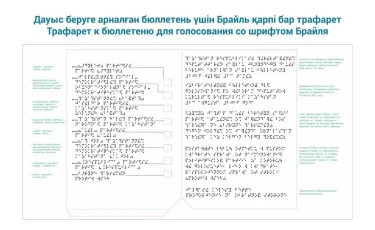 Құрылтай: Дауыс беруге арналған бюллетень үшін брайль қарпі бар трафарет таныстырылды
