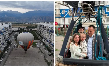 Алматы облысында отбасы сайлау учаскесіне әуе шарымен ұшып келді