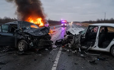 Төрт адам қаза тапты: Абай облысында жантүршігерлік жол апаты болды (ВИДЕО)