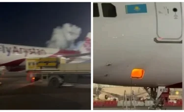 Самолет FlyArystan загорелся в аэропорту Алматы: пострадал сотрудник