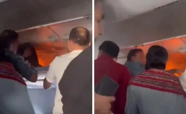 Аспанда төтенше жағдай: пауэрбанк өртеніп, ұшақ шұғыл қонуға мәжбүр болды